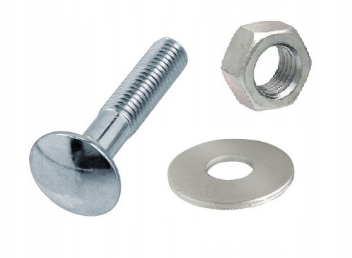 Zámkový Šroub Tvrzený M16x50 Matice A Podložky 20 ks
