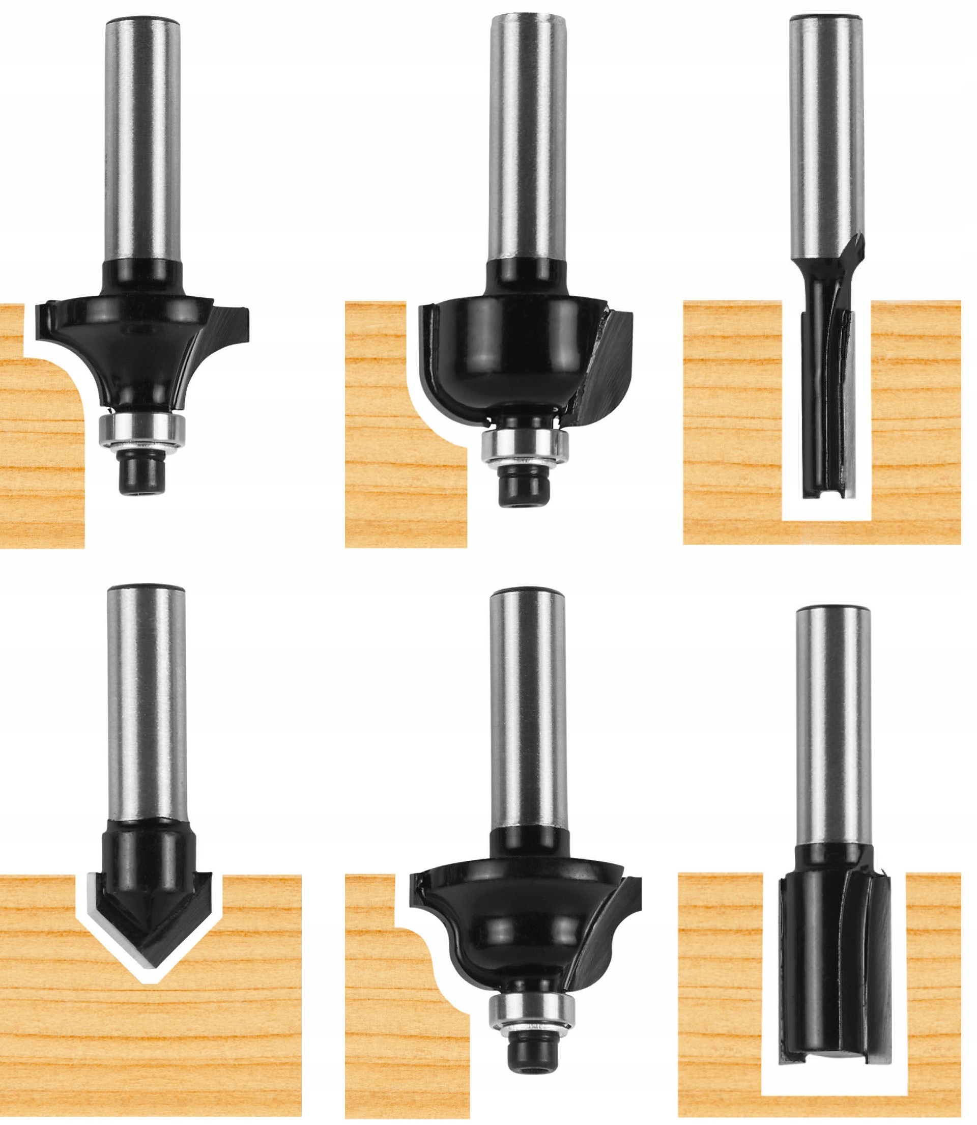 Frezarka Górnowrzecionowa PARKSIDE POF 1200 1200W + 6 frezów Seria 1200w+