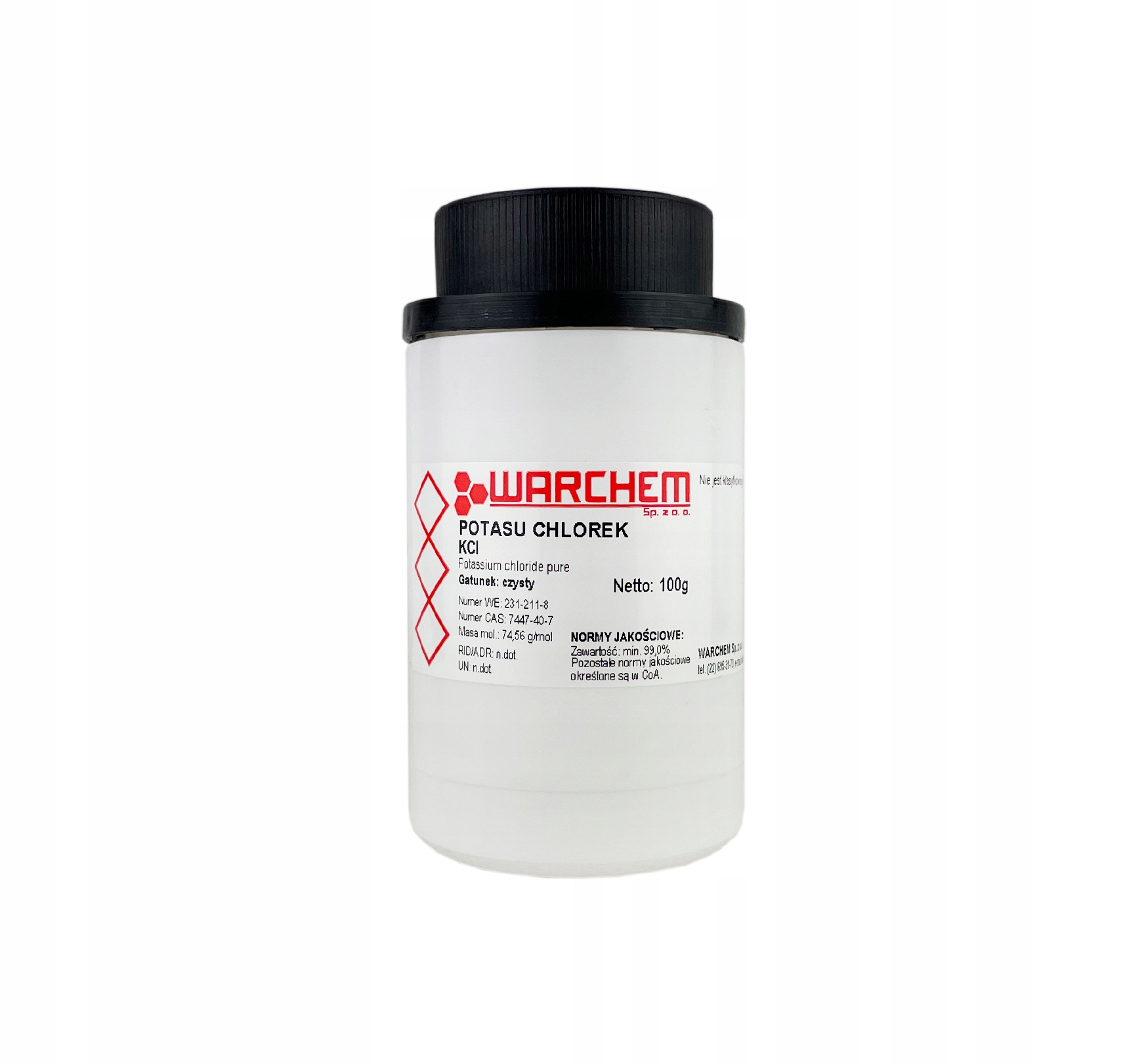 

Chlorek Potasu 100g Warchem [50784]
