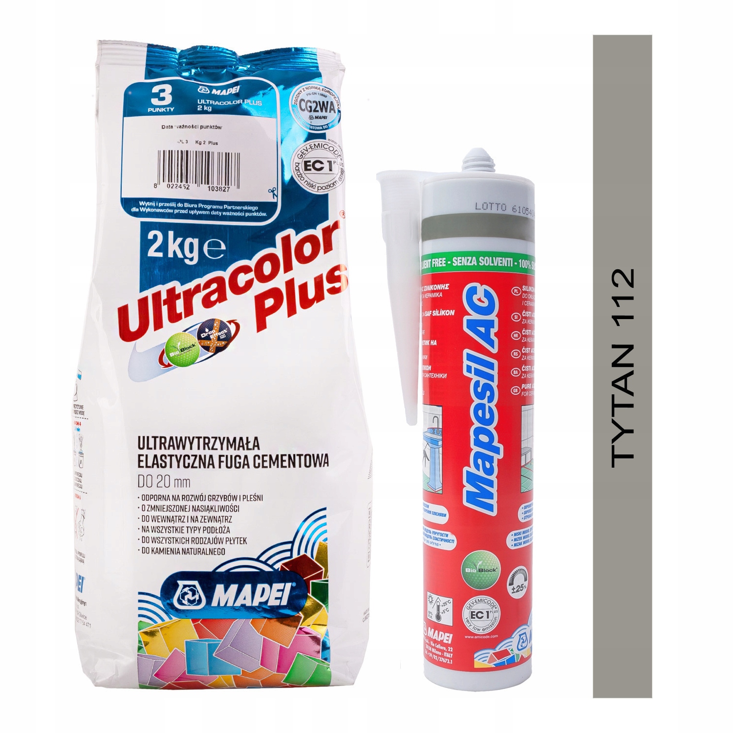

Fuga Mapei Ultracolor 2kg Silikon tytan 112