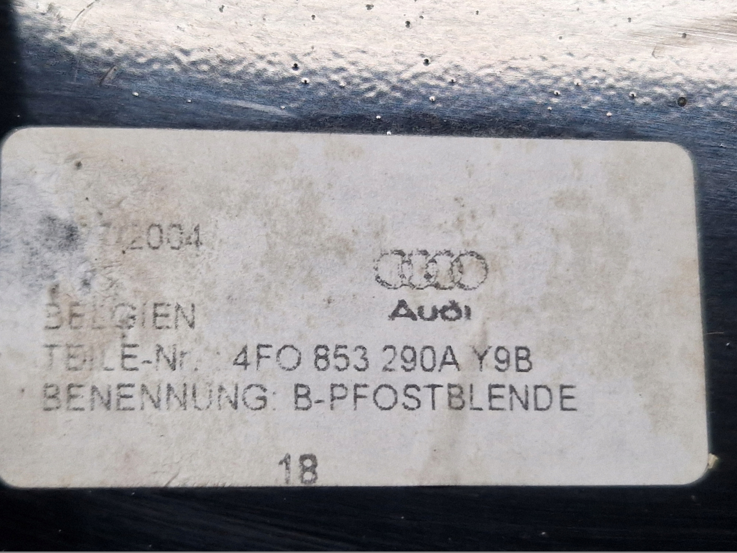 AUDI A6 C6 A6C6 Blende Abdeckung SLUPKA Tür rechts 4F0853290A