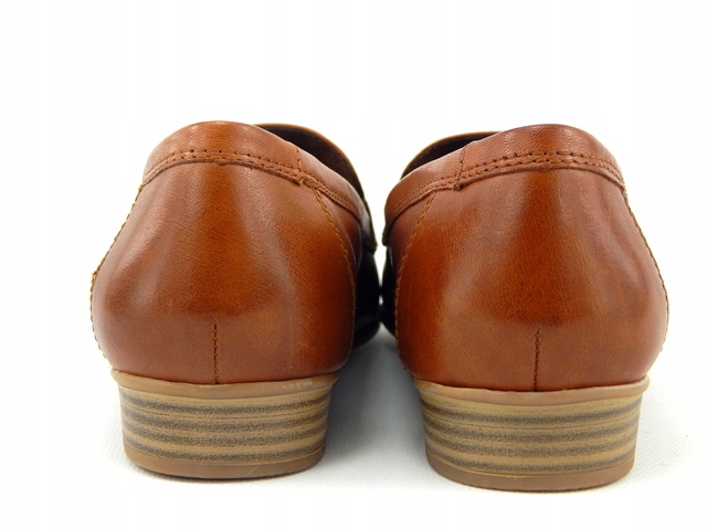 Buty ze skóry TAMARIS r 38/24,4 cm Wzór dominujący bez wzoru