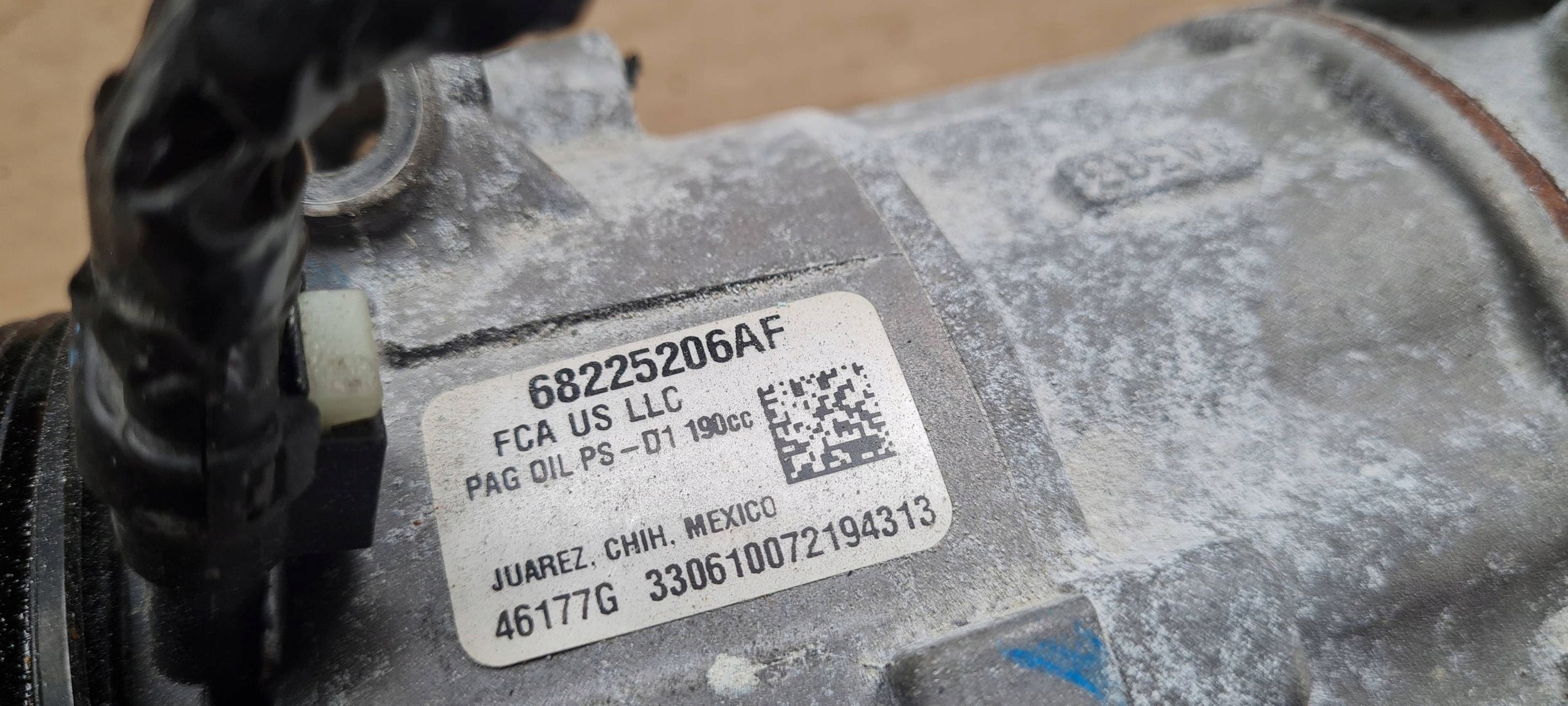 Chrysler Pacifica 2022 compressor compressor; of the air conditioning 3.6 A/C 68225206AF