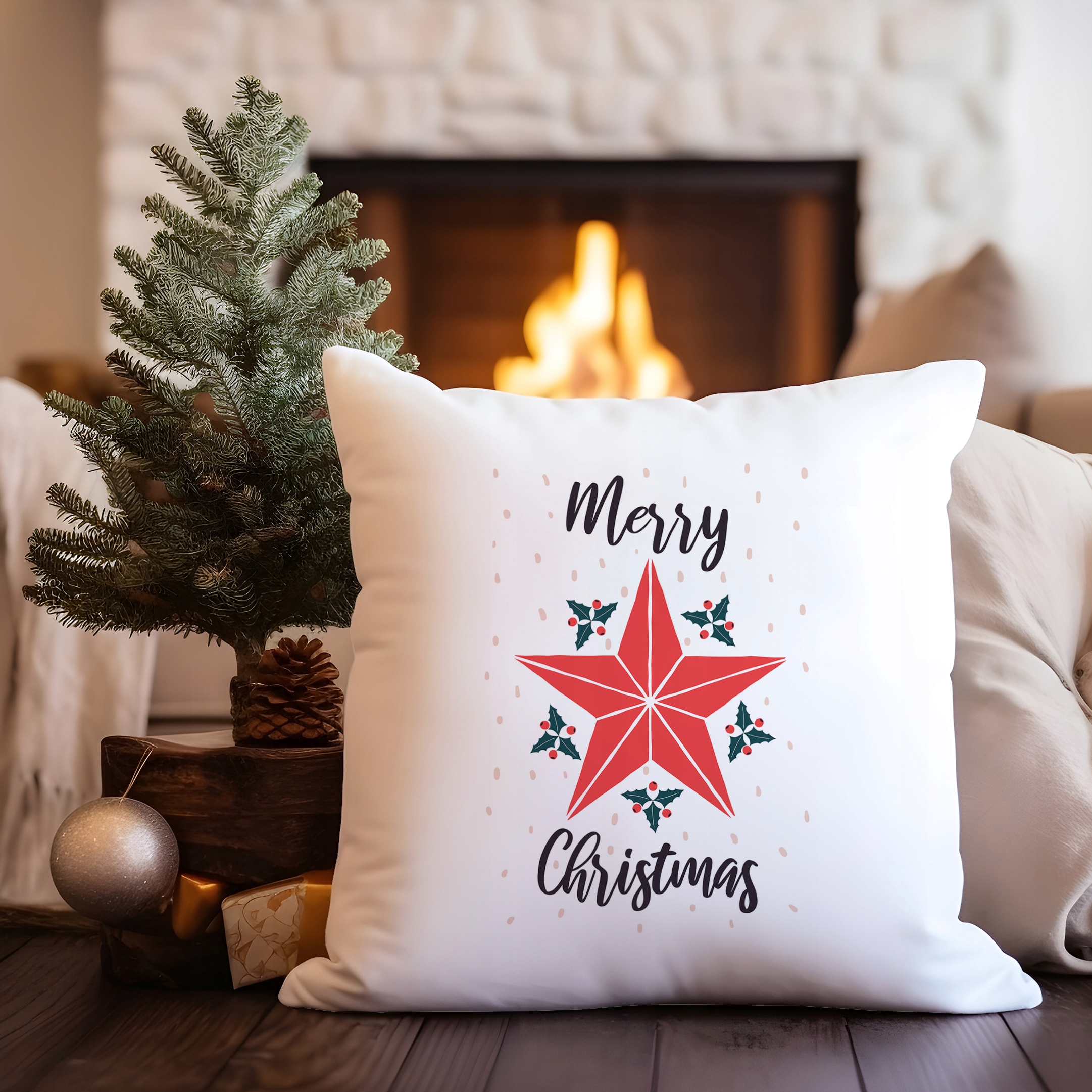 POSZEWKA DEKORACYJNA 40x40 ŚWIĄTECZNA Z NADRUKIEM Zastosowanie inne