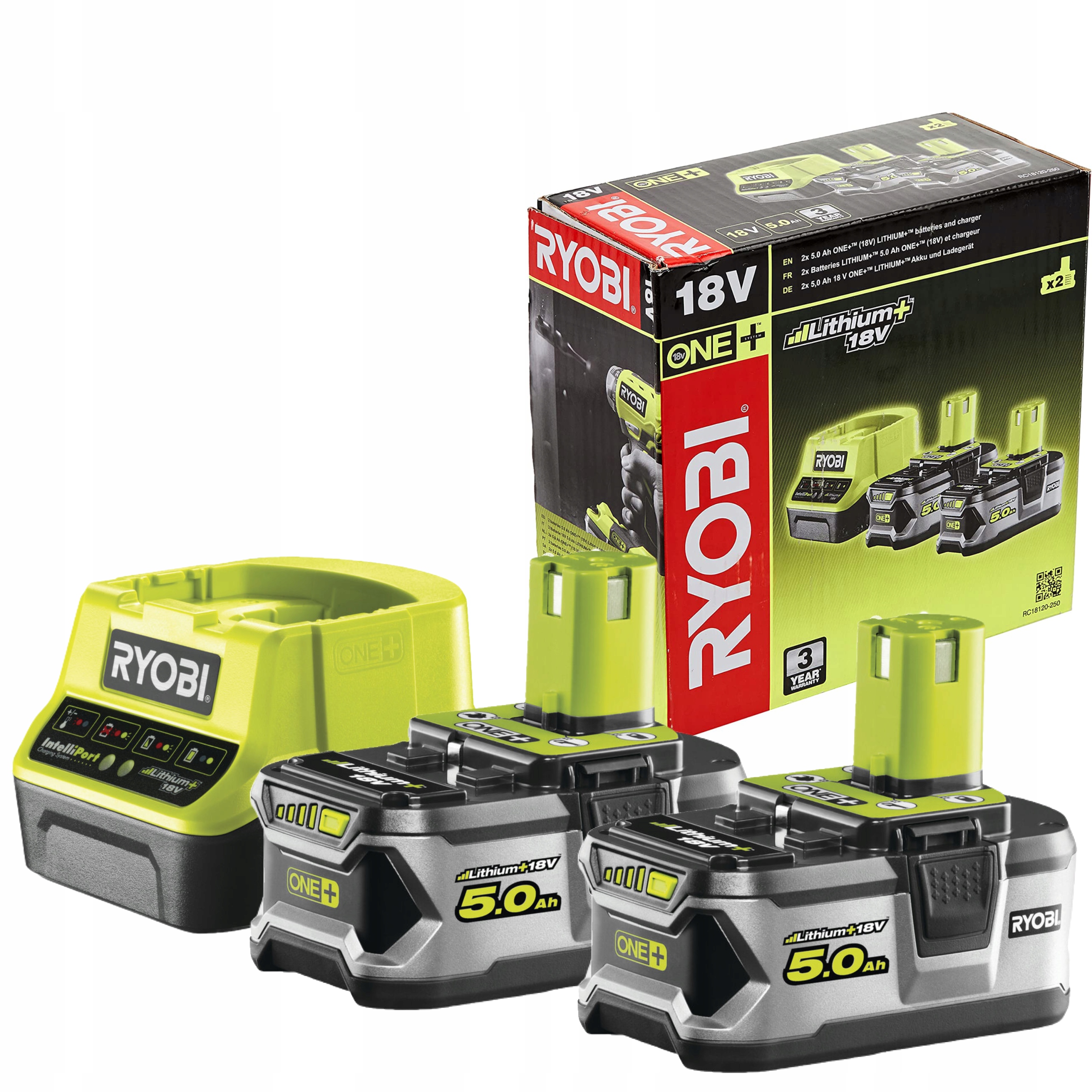 

Ryobi RC18120-250 2 Akumulatory 2x5.0Ah +ładowarka