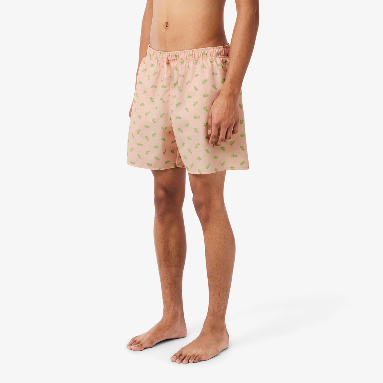 Lacoste Pánské plavky Crocodile Print Rose Pale L