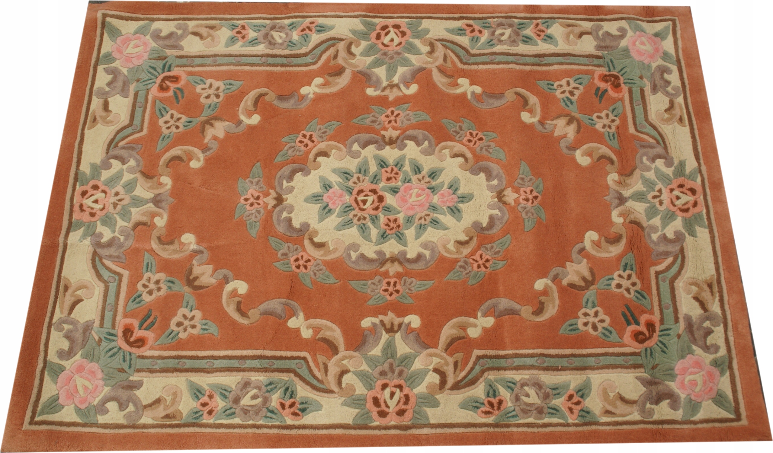 Wełniany dywan Aubusson 140x200 brzoskwiniowy