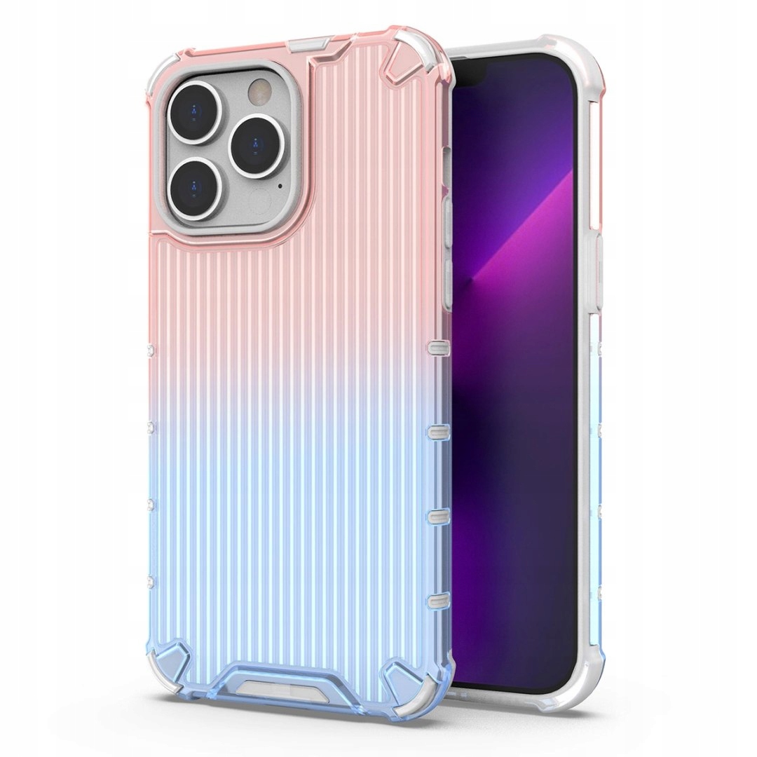 Ombre Protect Case etui do iPhone 14 Pro Max pancerny pokrowiec różowo-nieb