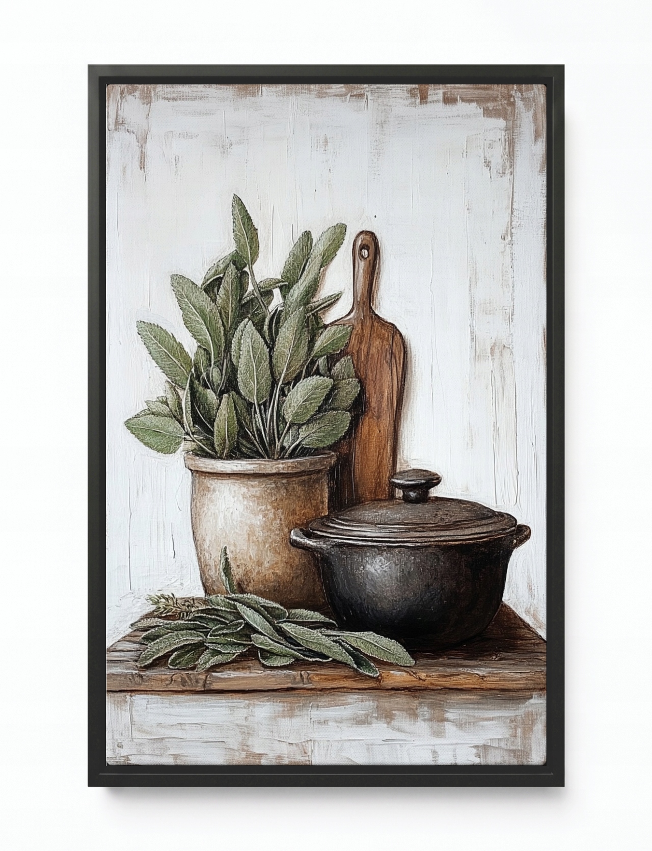 Obraz Rám Americký Box Kuchyně Vaření Jídlo Bylinky Koření 40x60