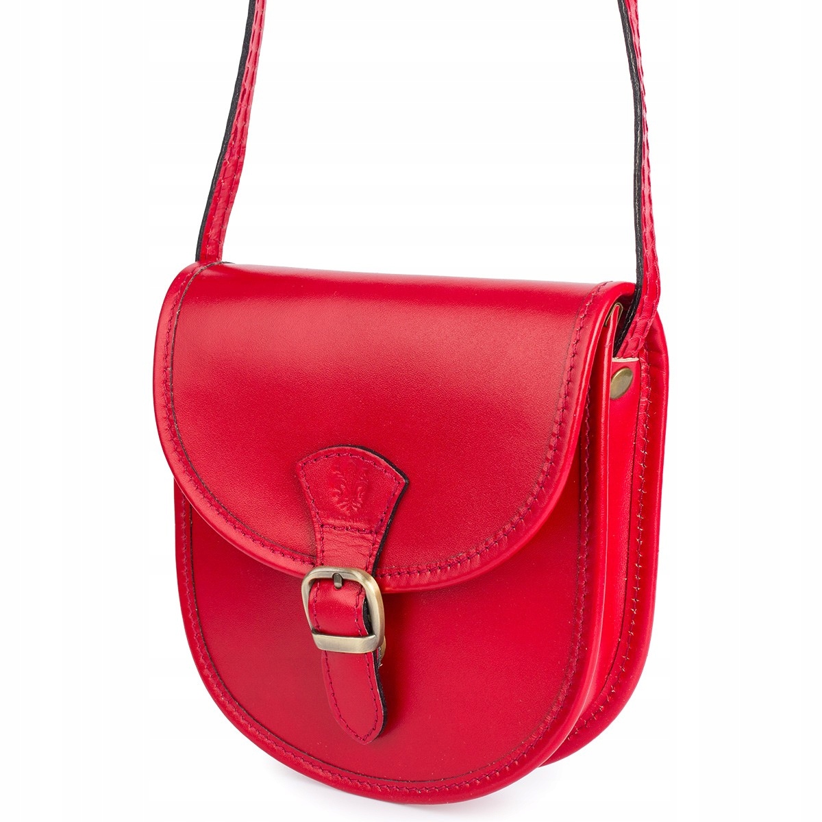 Červená Beltimore Dámská kožená malá kabelka Přes Rameno podkova