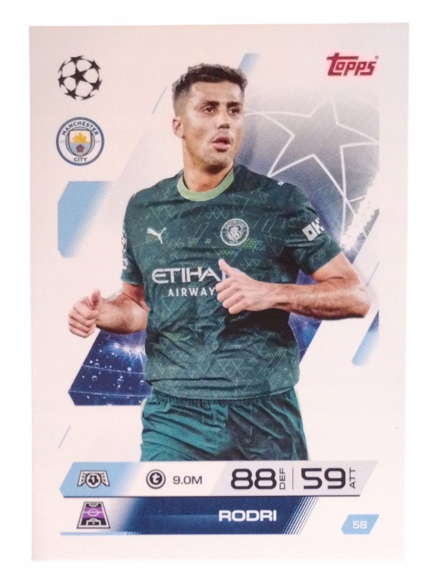 Topps Match Attax 2025-2026 Base Card Rodri Manchester City 58