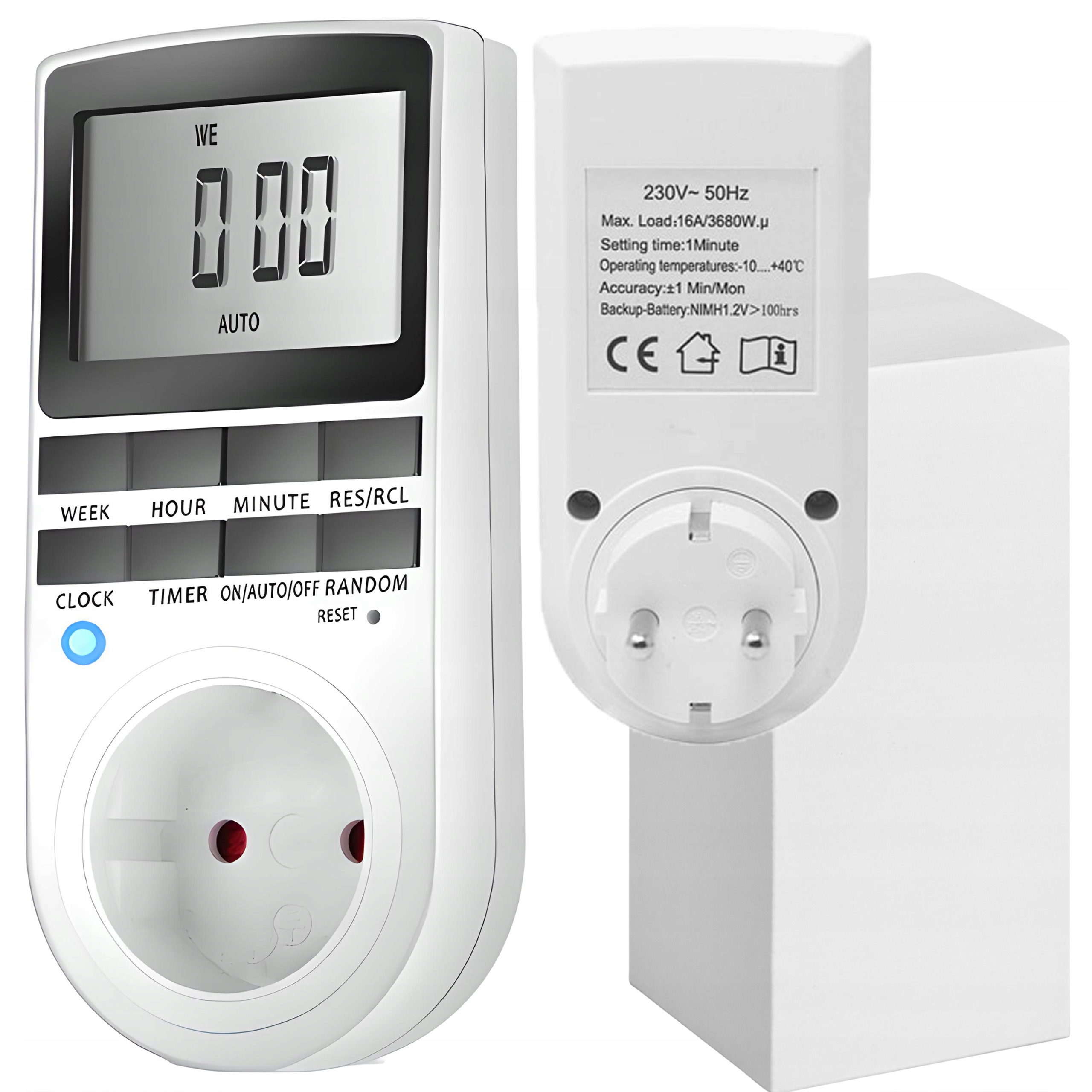 Programator czasowy RETOO z wyświetlaczem LCD 10 programów 220-240 V
