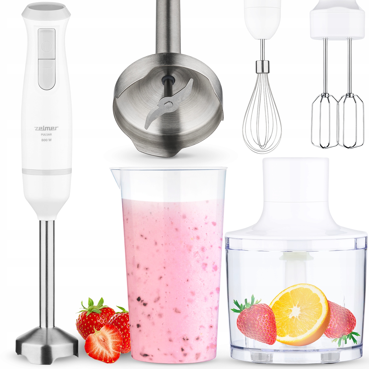 Blender Ręczny Zelmer Kuchenny Wielofunkcyjny Mikser Robot Turbo 800W