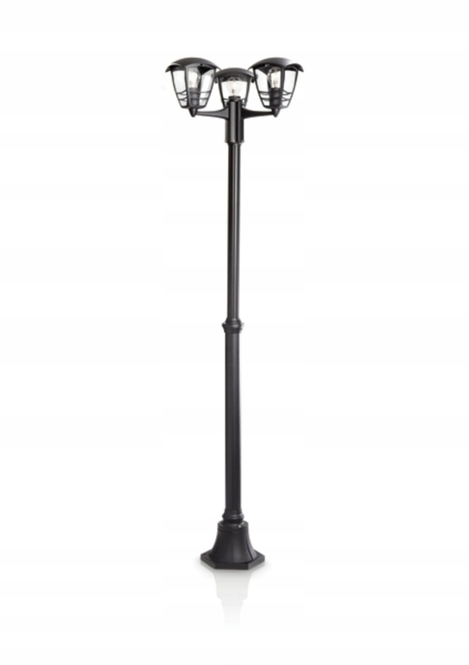 Vonkajšia stojacia lampa Philips 15385/30/16, 3xE27, IP44, čierna, 184 cm