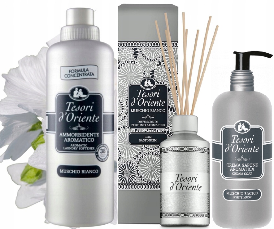 Set Tekutá aviváž Pižmo Tesori d'Oriente osvěžovač vůně mýdlo