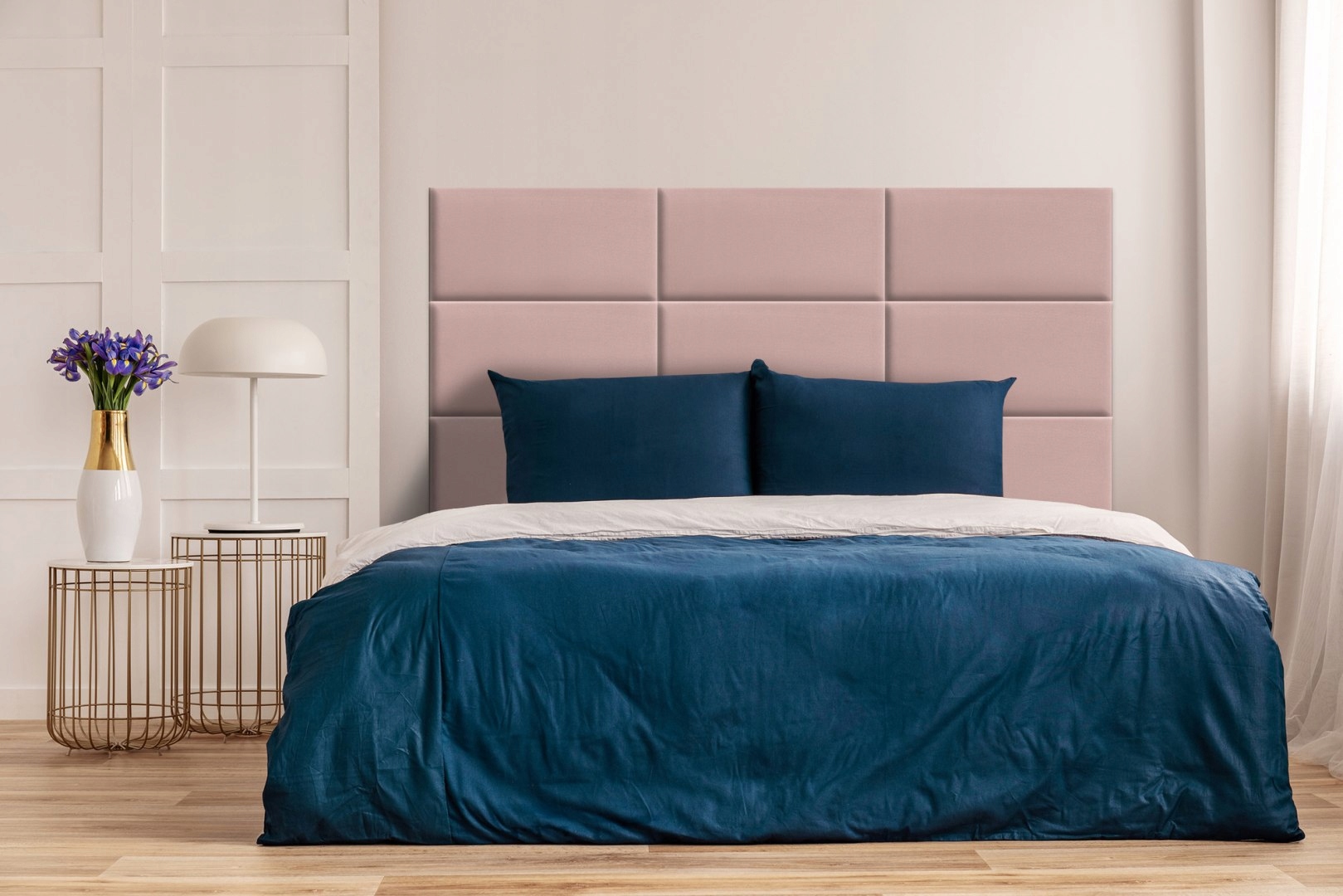 Panel Tapicerowany Różowy 60x30 cm Grubość 3 cm