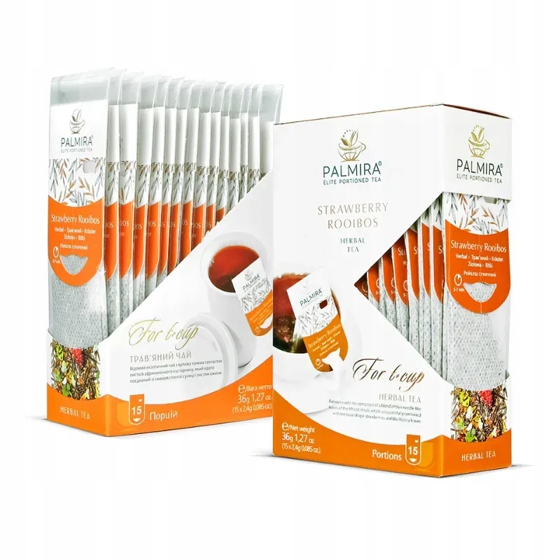 Čaj jahodový Palmira Strawberry Rooibos 15 ks
