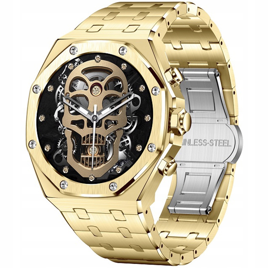 Chytré Hodinky Pánské Hagen HB17.115.1115 zlatý náramek