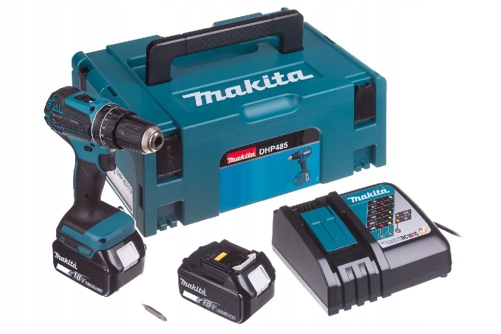 Makita Wiertarko-wkrętarka Ud. 60Nm Lxt 18V 2x 5,0Ah Makpac DHP485RTJ
