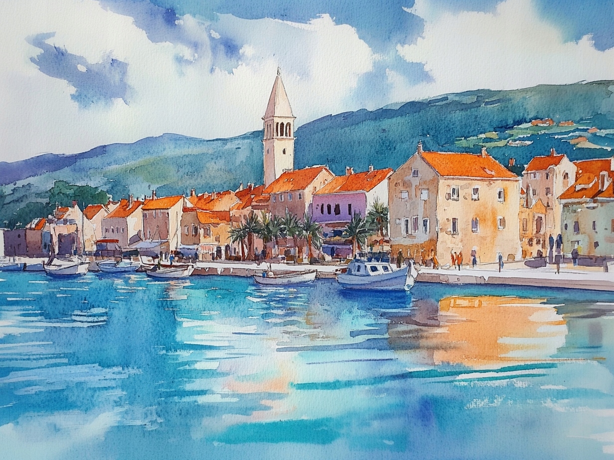 Obraz Na Plátně Canvas Město Chorvatsko Jižní Dalmácie Pohled 100x75