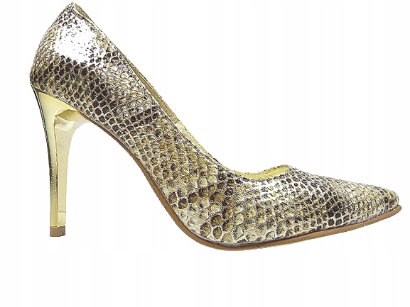 zlatý had lodičky kožené lodičky dámské kožené lodičky Sala 36