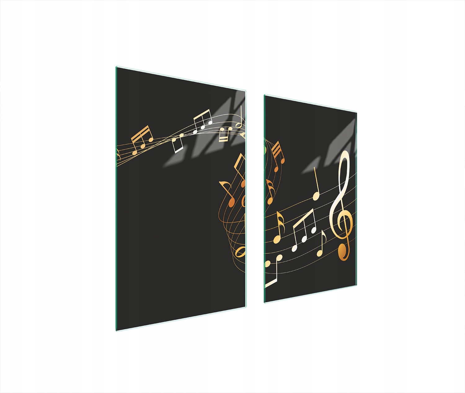 Skleněná Ochranná Deska Na Sporák 75x52 Hudba Tvrzené Sklo