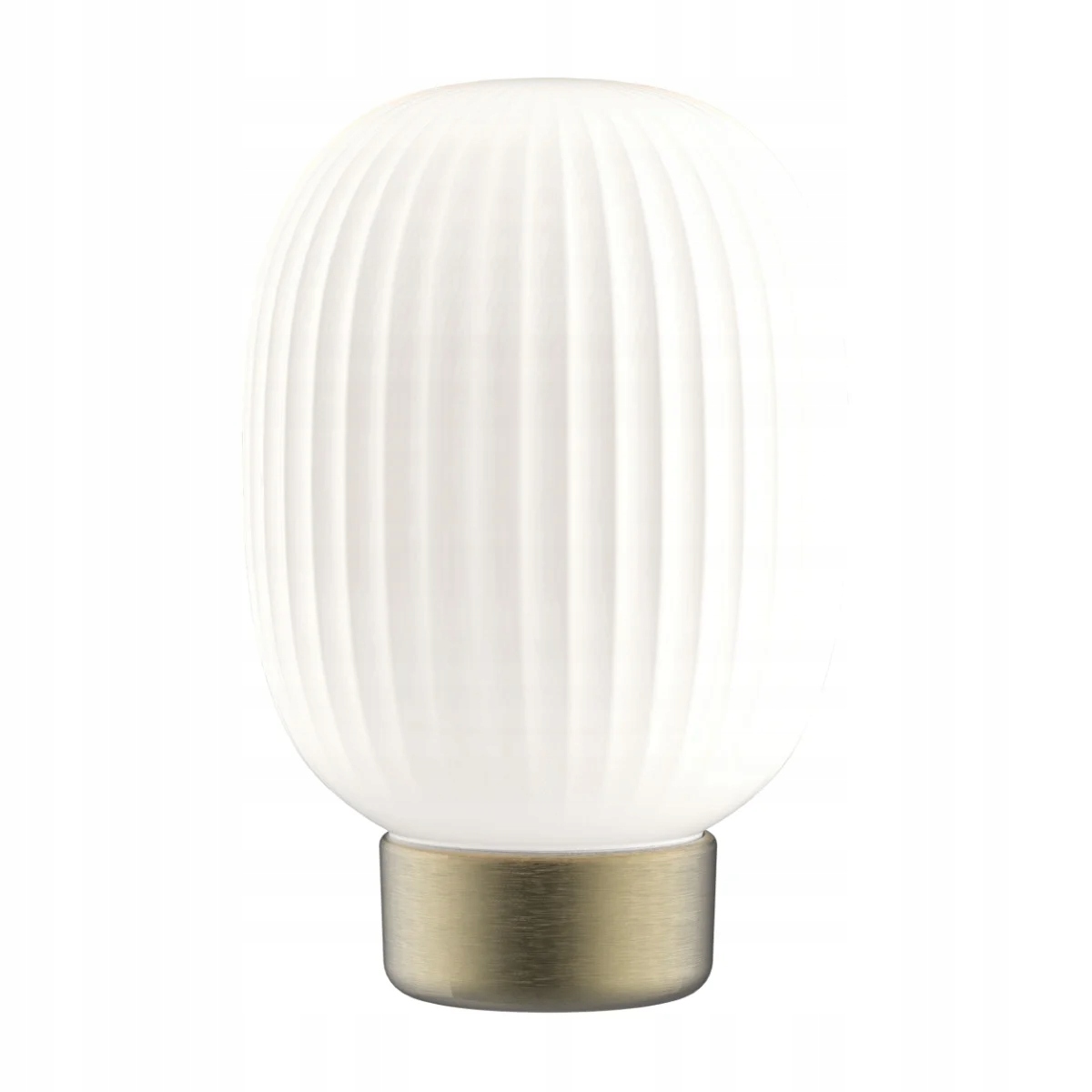 Led stolní lampička glamour zlatá skleněná bílá bateriová lampa Polux