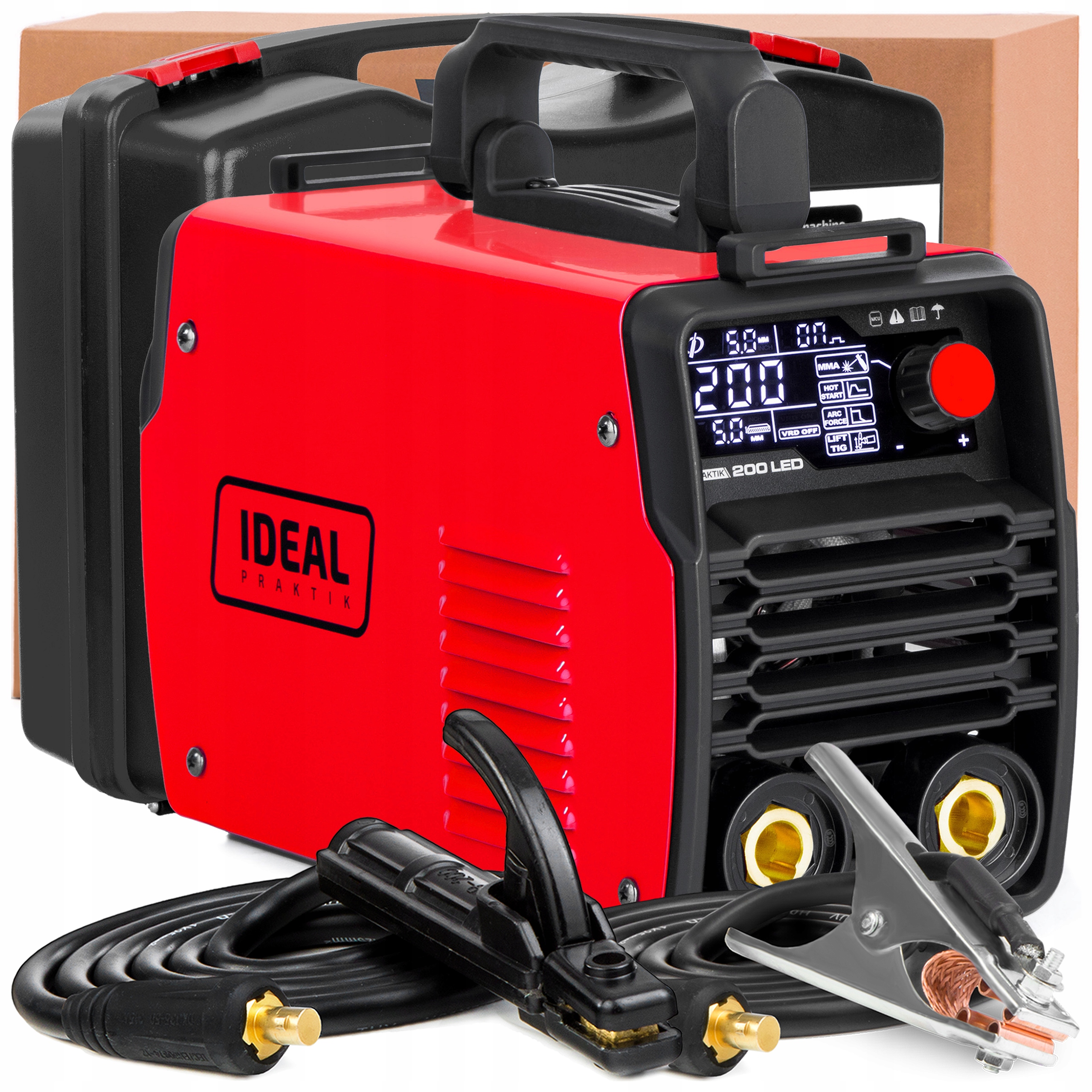 Spawarka Inwertorowa Ideal Praktik 200 Led 230V 200A Mma Tig Lift Synergia