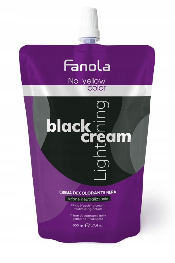 Rozjasňující krém Fanola No Yellow Black 500 g Účinné 7/8 tóny