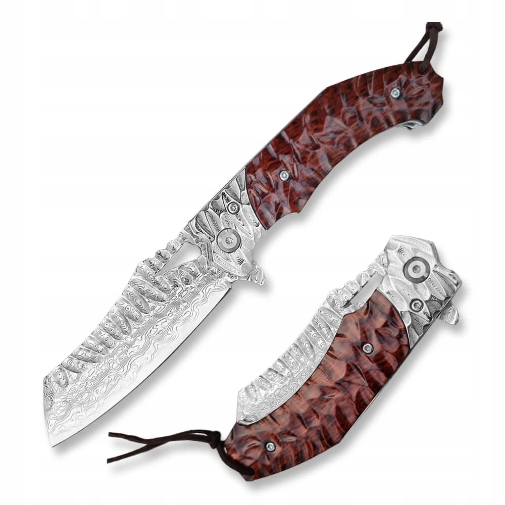 Zavírací nůž Dellinger Tanto Dachser Damascus