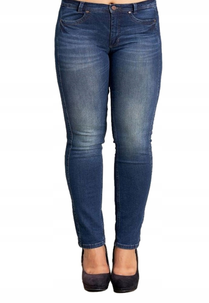 Modré Džíny Jednoduché Long Studio Oblečení Plus Size SCDBA4 54