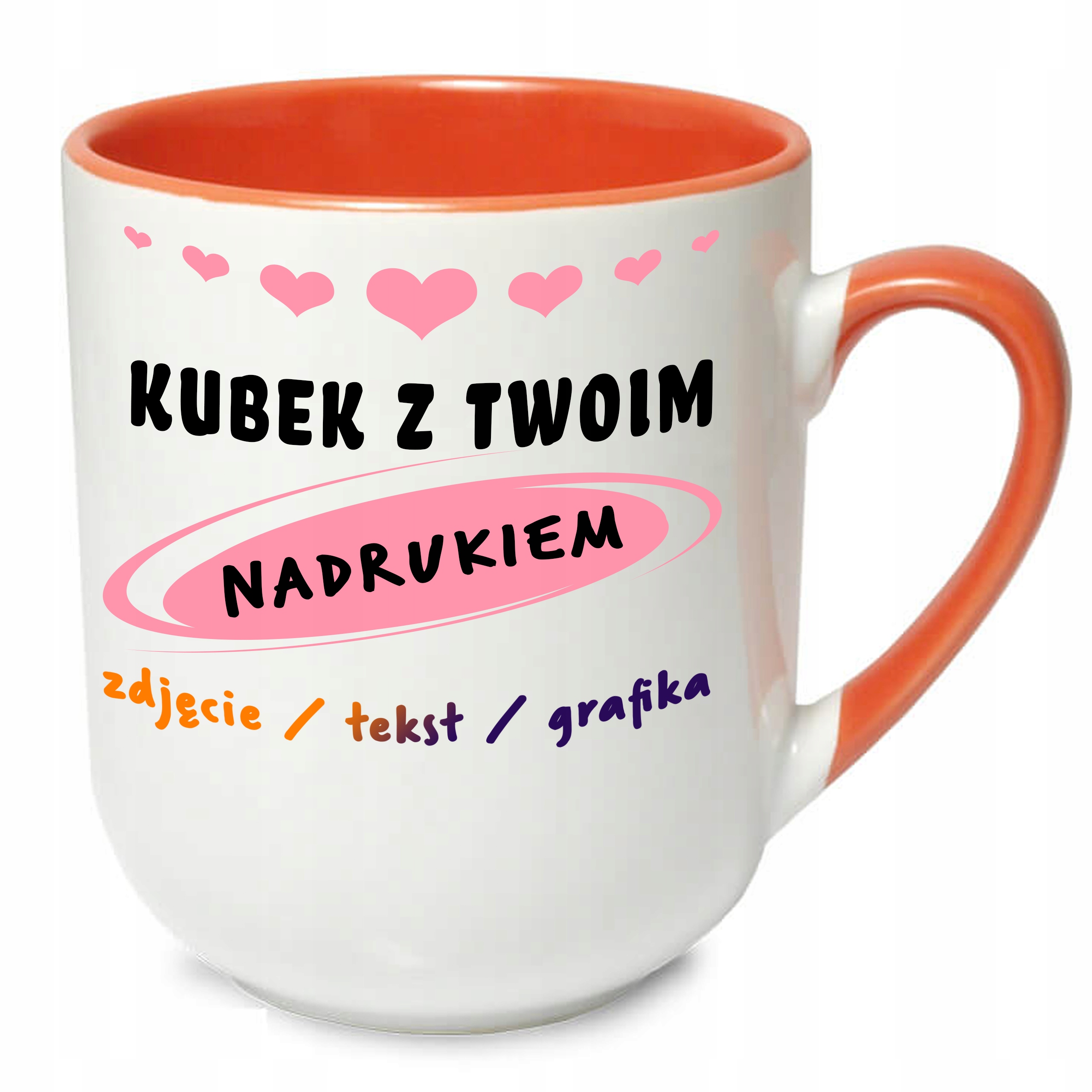 

Kubek filiżanka z nadrukiem własne zdjęcie pomarań