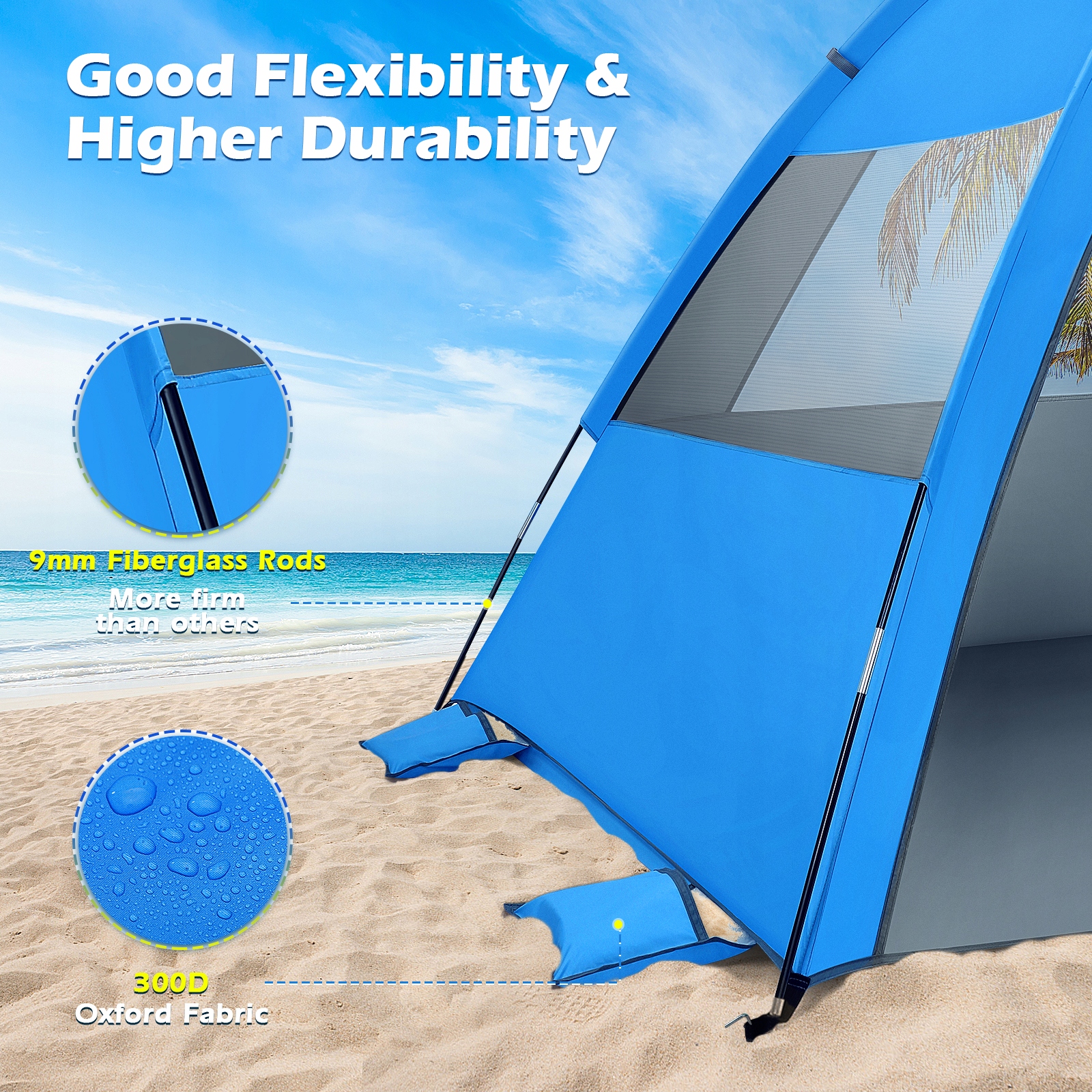 NAMIOT PLAŻOWY DLA RODZIN PRZENOŚNY SCHRON PRZED SŁOŃCEM Model Beach Tent