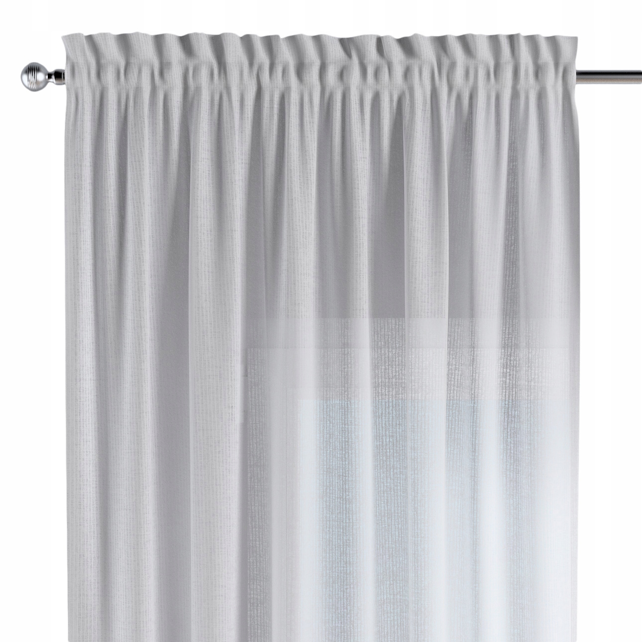 Záves na kanáli s ofinou 1 ks 140x260 cm biely