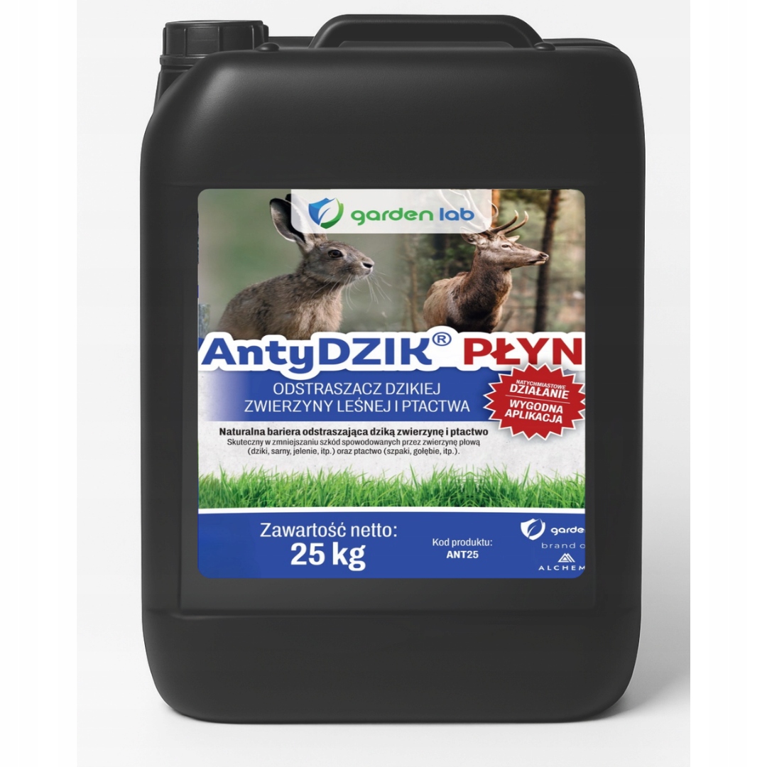 Płyn- odstraszacz- sarny jelenie dziki ptaki zające 25 kg