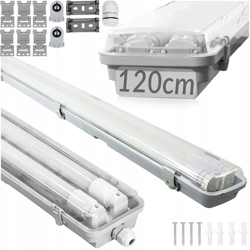 Wisząca Lampa Led Długa Tuba Oprawa G13 Wodoodporna Do Garażu Robocza 120CM