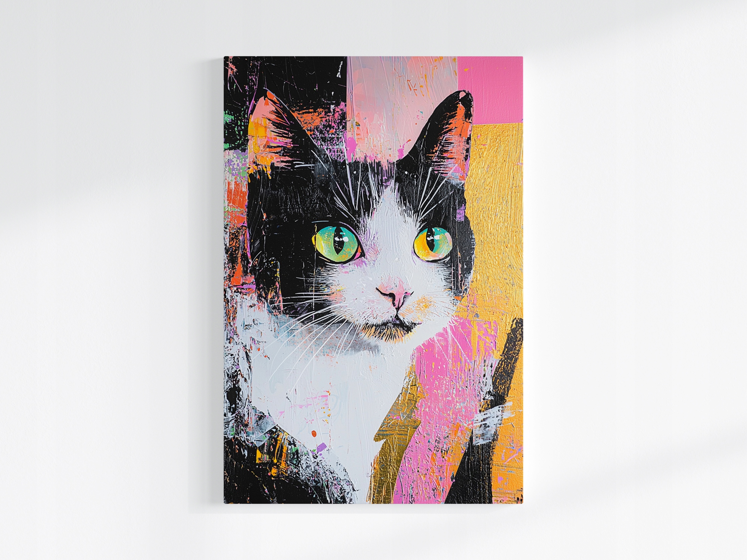 Obraz Na Plátně Canvas Portrét Kočky Graffiti Street Pop Art Urban 80x120
