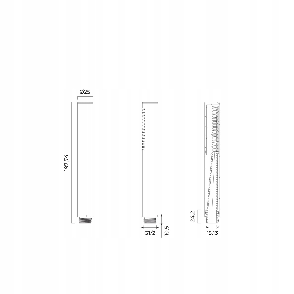 SŁUCHAWKA PRYSZNICOWA CZARNY MAT OLTENS UME Marka Oltens