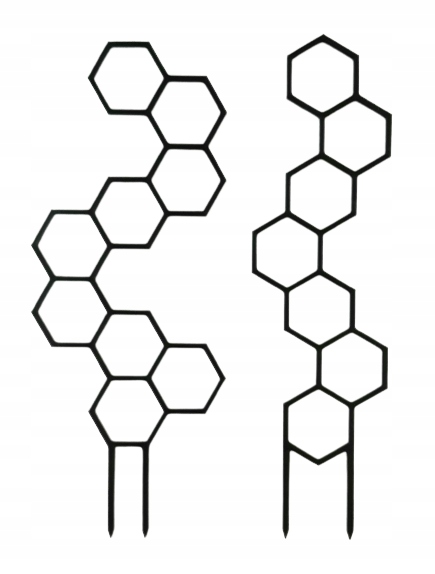 2 X PODPÓRKA DRABINKA ROŚLIN MIODY MIX 37 cm