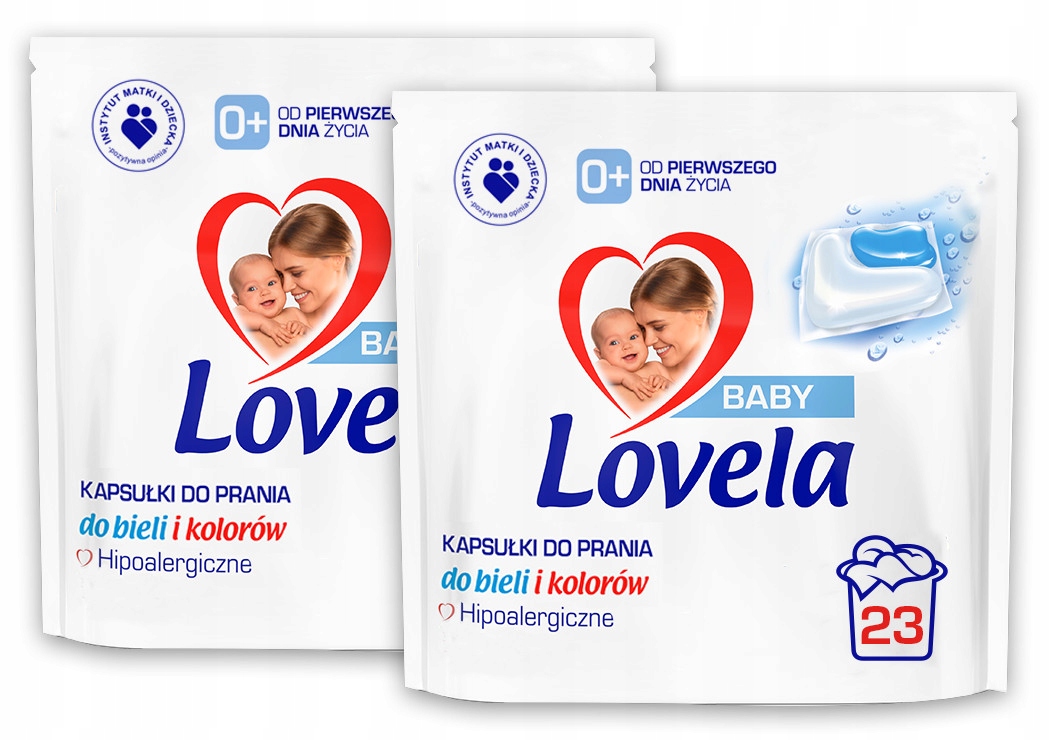 Lovela Baby kapsle na praní barva bílá 2x23 ks