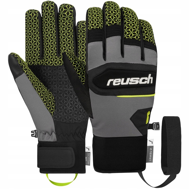 Rękawice Męskie Reusch Dragon Xt R-Tex Extra Warm black grey yellow 8 M