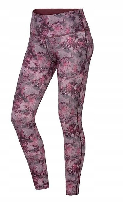 Legginsy Damskie funkcyjne Róż/fiolet S Crivit kieszeń na klucze, Fitness