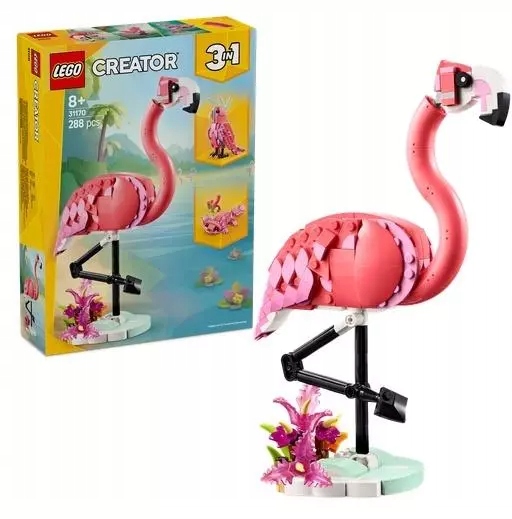 Lego Creator 3v1 Divoká zvířata: růžový plameňák 31170