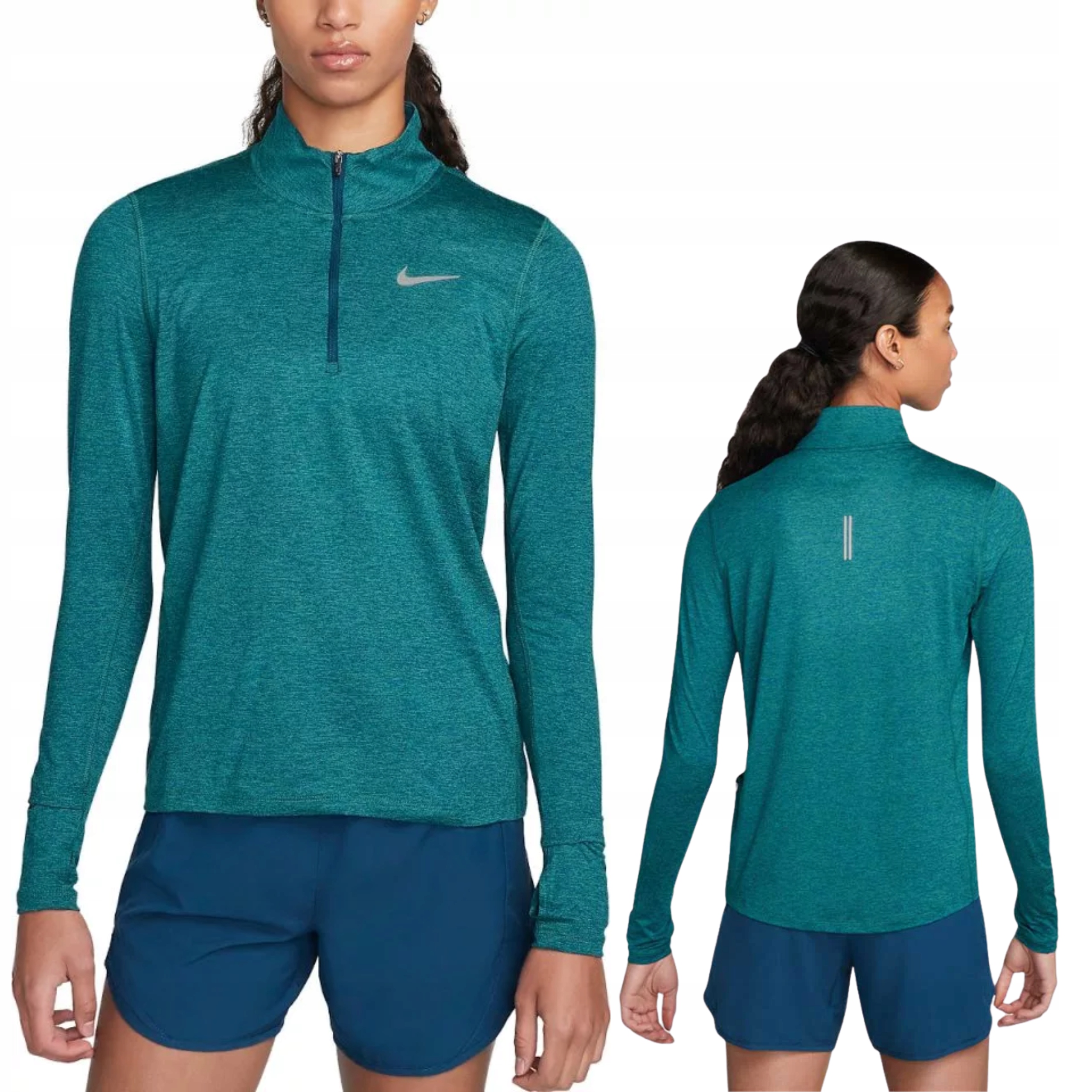 Bluza damska Nike CU3220-460 turkusowa sportowa do biegania oryginalna L