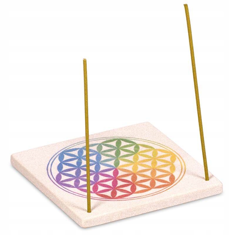 Podstawka na kadzidła z piaskowca - Kwiat życia