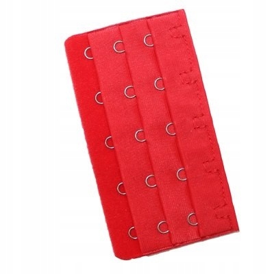 Szeroka przedłużka stanika 5 rzędów haftki Czerwon