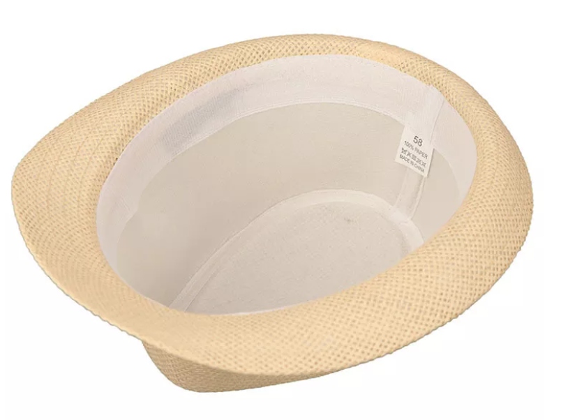 KAPELUSZ DAMSKI MĘSKI BUCKET HAT LETNI PLAŻOWY LEKKI SŁOMKOWY NA LATO WZORY Model KAPELUSZ PANAMA_BEŻOWA W PASKI