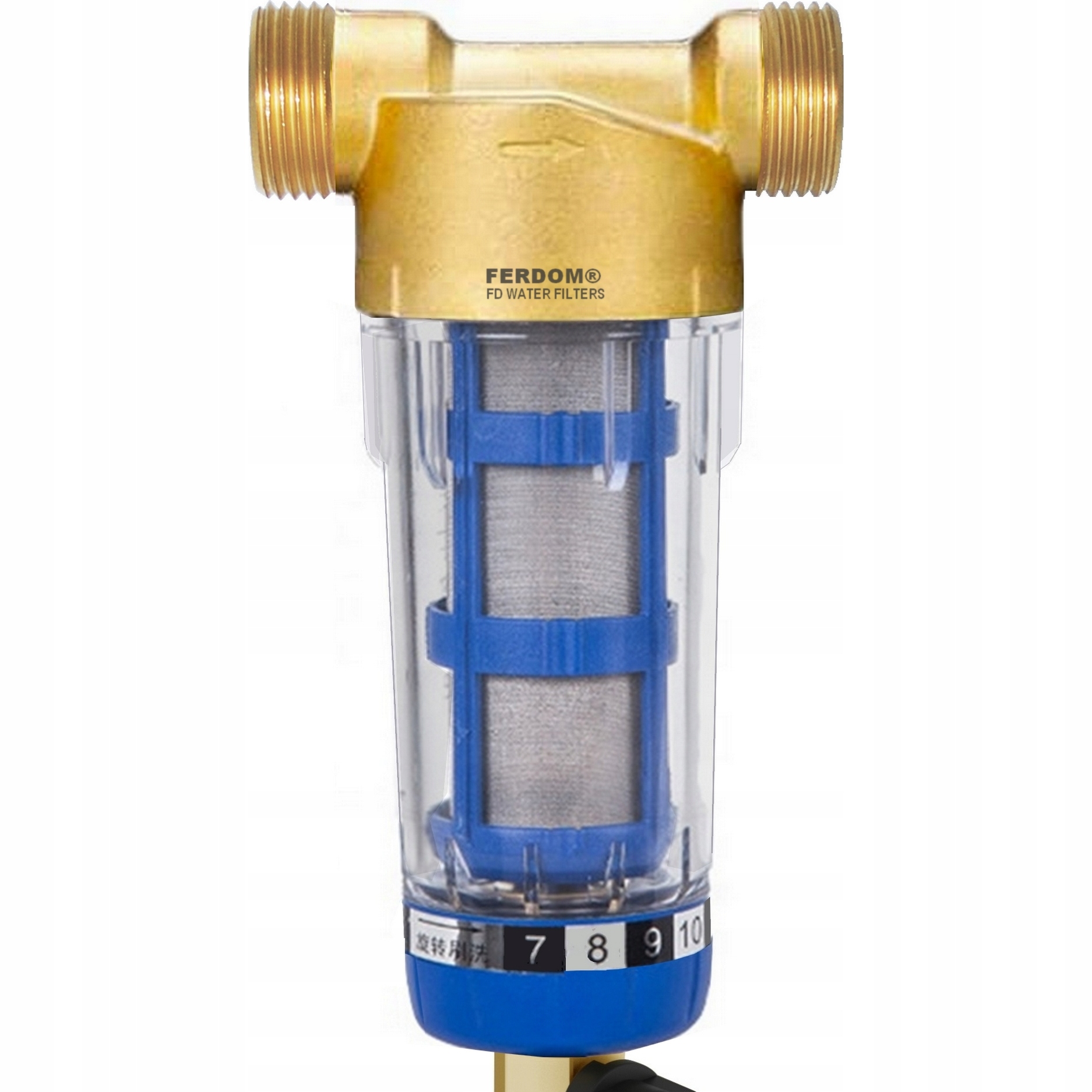 FD246 Filtr wstępny do wody 3/4-1cal, 40-60m inox, skrobak samoczyszczący Rodzaj zmiękczacz