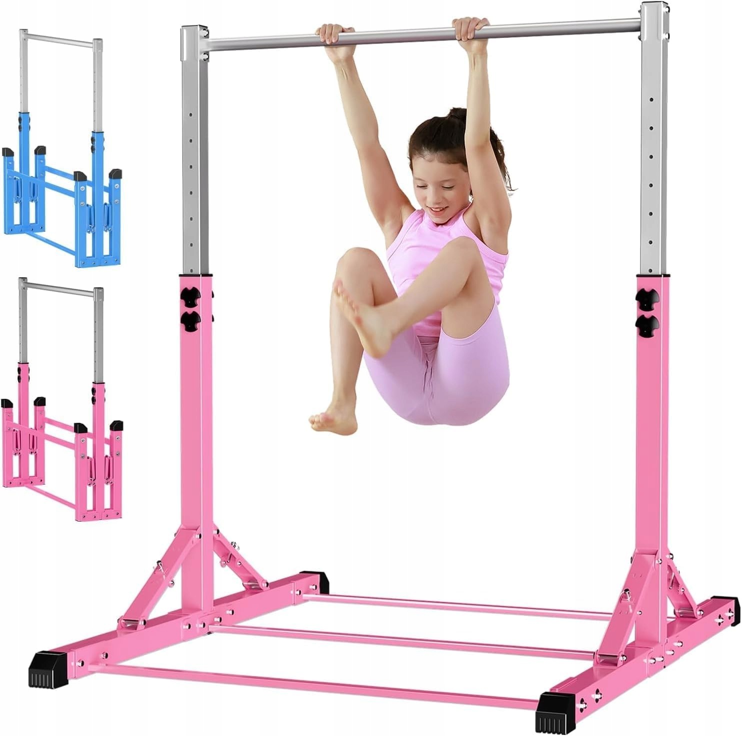 Drążek Gimnastyczny Dla Dzieci Regulowany 119X35X15CM Trening Składany