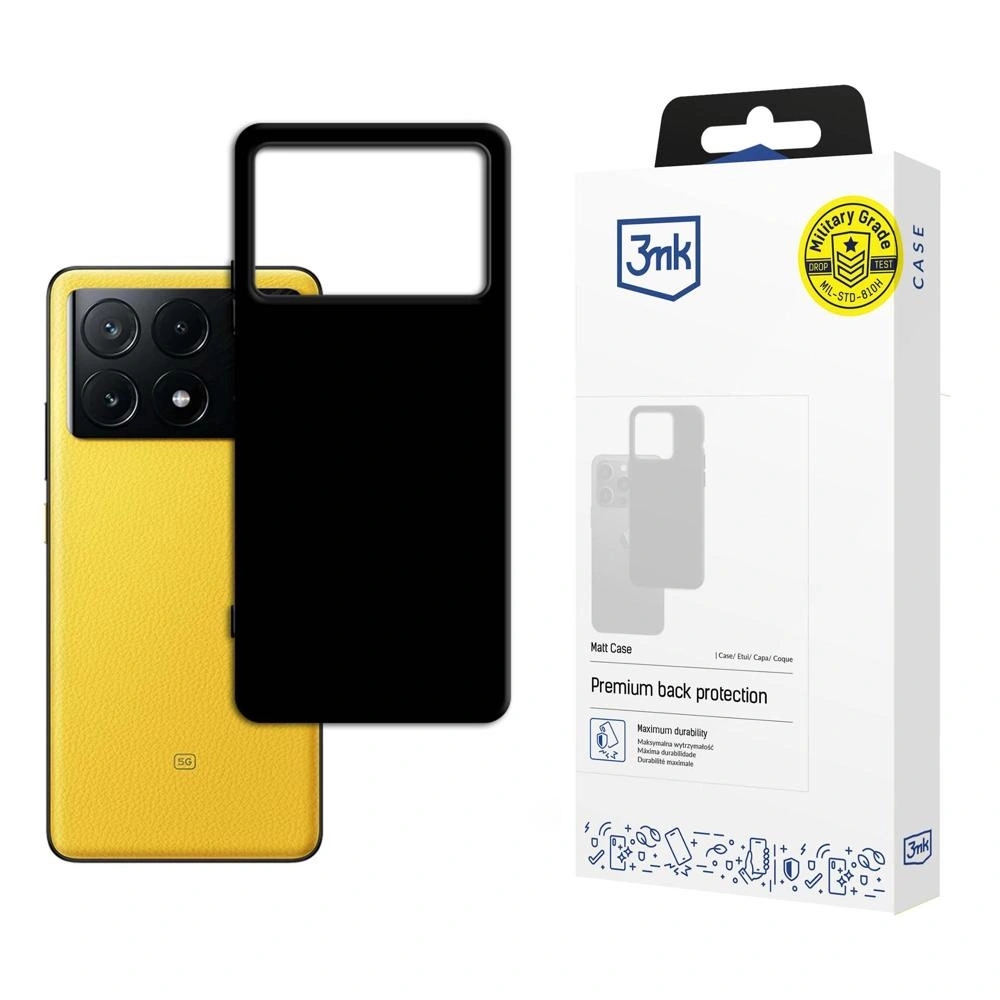 Etui 3mk Matt Case na Xiaomi Poco X6 Pro 5G czarne